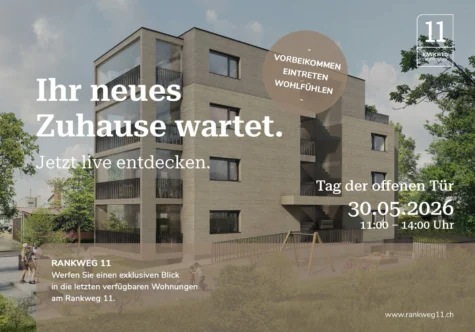 Tag der offenen Tür am 30.05.2026 – Besuchen Sie uns und erleben Sie die Wohnungen im Rohbau, 4402 Frenkendorf, Attikawohnung
