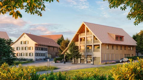 Historische Impulse treffen modernen Wohnkomfort; Neubau MFH Zwüschegass, 8610 Wermatswil, Wohnung