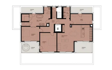Exklusive 4.5-Zimmer-Attikawohnung mit privater Sauna & 4 Terrassen - Bild